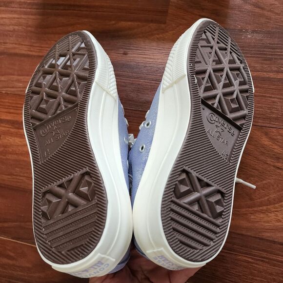 Converse Chuck Taylor Blue Shimmer Suede High Tops 6.5 NIB - Picture 8 of 8